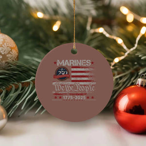 Marine Veteran 250th Anniversary Ceramic Ornament Retro Patriotic Military Gift American Flag - Print Your Wear