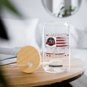Marine Veteran 250th Anniversary Glass Can Retro Patriotic Military Gift American Flag TS10 Print Your Wear