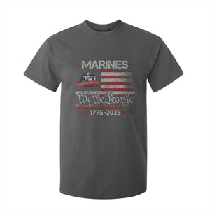 Marine Veteran 250th Anniversary T Shirt For Kid Retro Patriotic Military Gift American Flag TS10 Dark Heather Print Your Wear