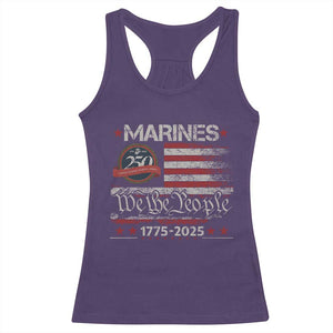 Marine Veteran 250th Anniversary Racerback Tank Top Retro Patriotic Military Gift American Flag TS10 Purple Print Your Wear