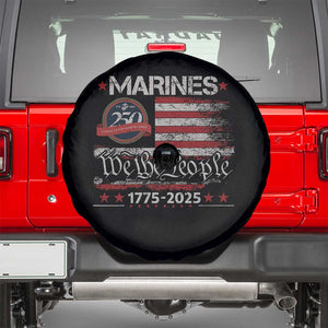 Marine Veteran 250th Anniversary Spare Tire Cover Retro Patriotic Military Gift American Flag TS10 Black Print Your Wear
