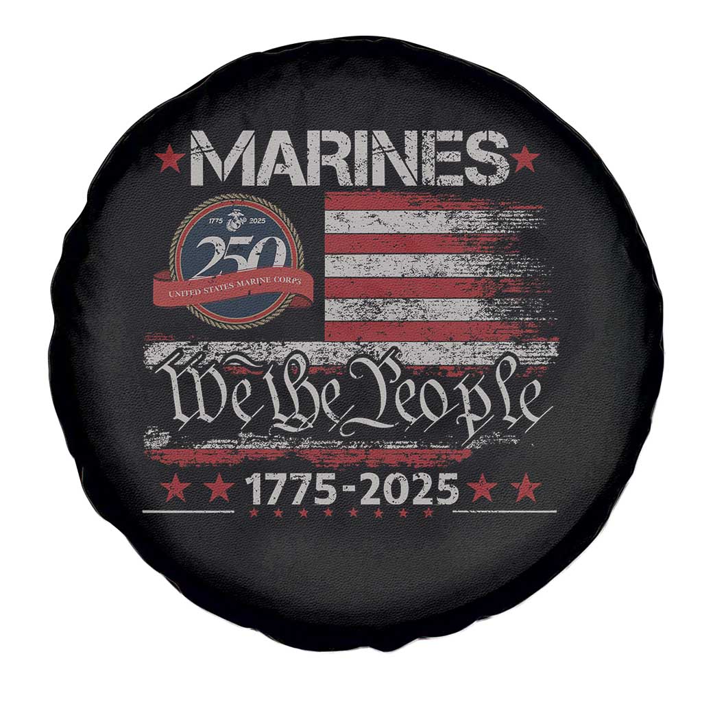 Marine Veteran 250th Anniversary Spare Tire Cover Retro Patriotic Military Gift American Flag TS10 Print Your Wear