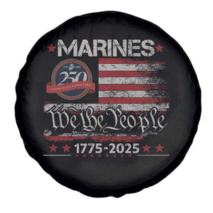 Marine Veteran 250th Anniversary Spare Tire Cover Retro Patriotic Military Gift American Flag TS10 Print Your Wear
