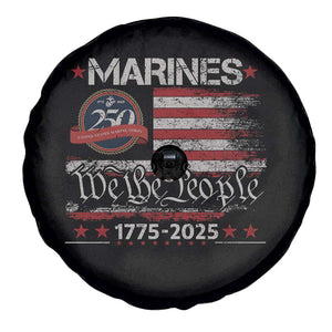 Marine Veteran 250th Anniversary Spare Tire Cover Retro Patriotic Military Gift American Flag TS10 Print Your Wear