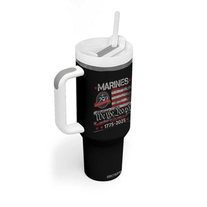 Marine Veteran 250th Anniversary Tumbler With Handle Retro Patriotic Military Gift American Flag TS10 Print Your Wear