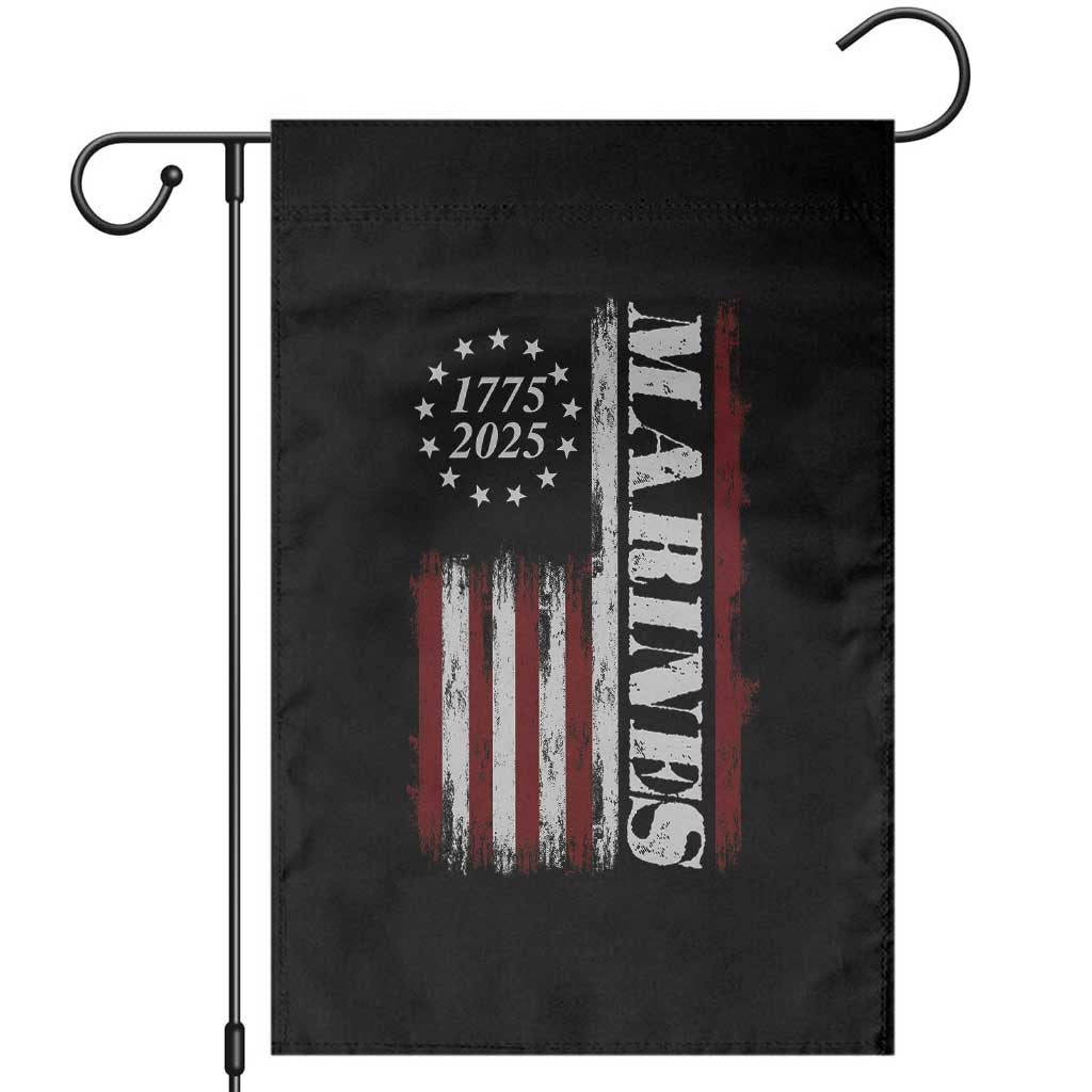 Marine 250th Anniversary Garden Flag Retro Patriotic Military Veteran Gift American Flag - Print Your Wear