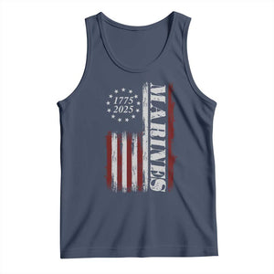 Marine 250th Anniversary Tank Top Retro Patriotic Military Veteran Gift American Flag TS10 Navy Print Your Wear