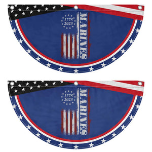 Marine 250th Anniversary Patriotic Fan Flag Retro Military Veteran Gift American Flag