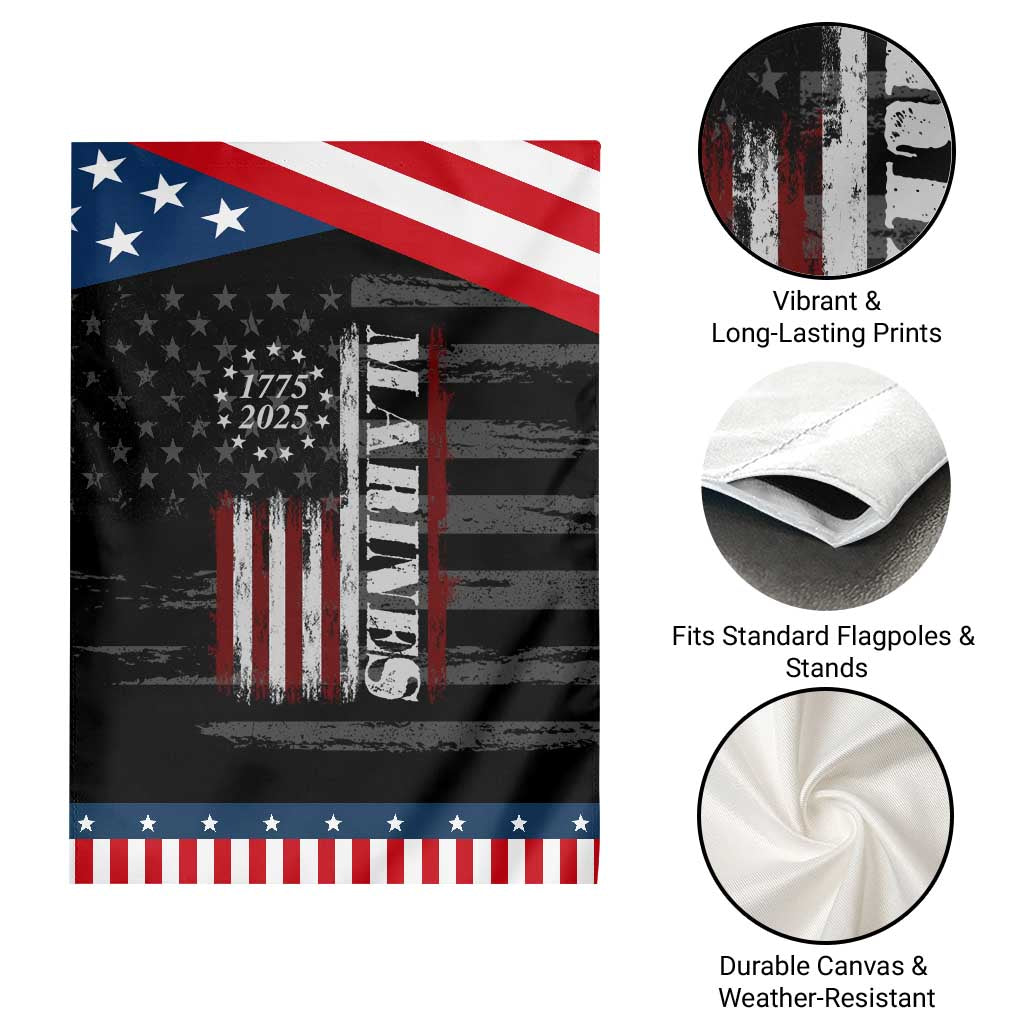 Marine 250th Anniversary Garden Flag Retro Patriotic Military Veteran Gift American Flag TS10 Print Your Wear