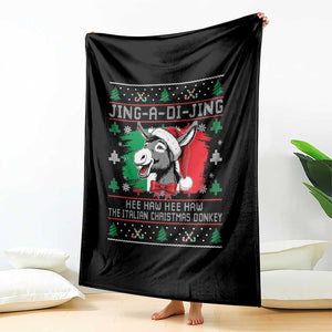 Italian Christmas Donkey Throw Blanket Jing a Di Jing Dominick the Ugly Christmas TS10 Print Your Wear