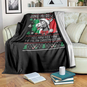 Italian Christmas Donkey Throw Blanket Jing a Di Jing Dominick the Ugly Christmas TS10 Print Your Wear