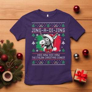 Italian Christmas Donkey T Shirt Jing a Di Jing Dominick the Ugly Christmas TS10 Purple Print Your Wear