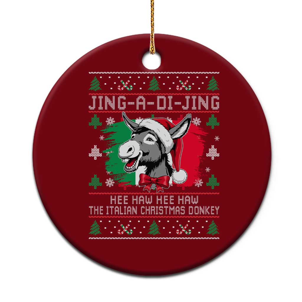 Italian Xmas Donkey Ceramic Ornament Jing a Di Jing Dominick the Ugly Xmas TS10 1pc Red Print Your Wear