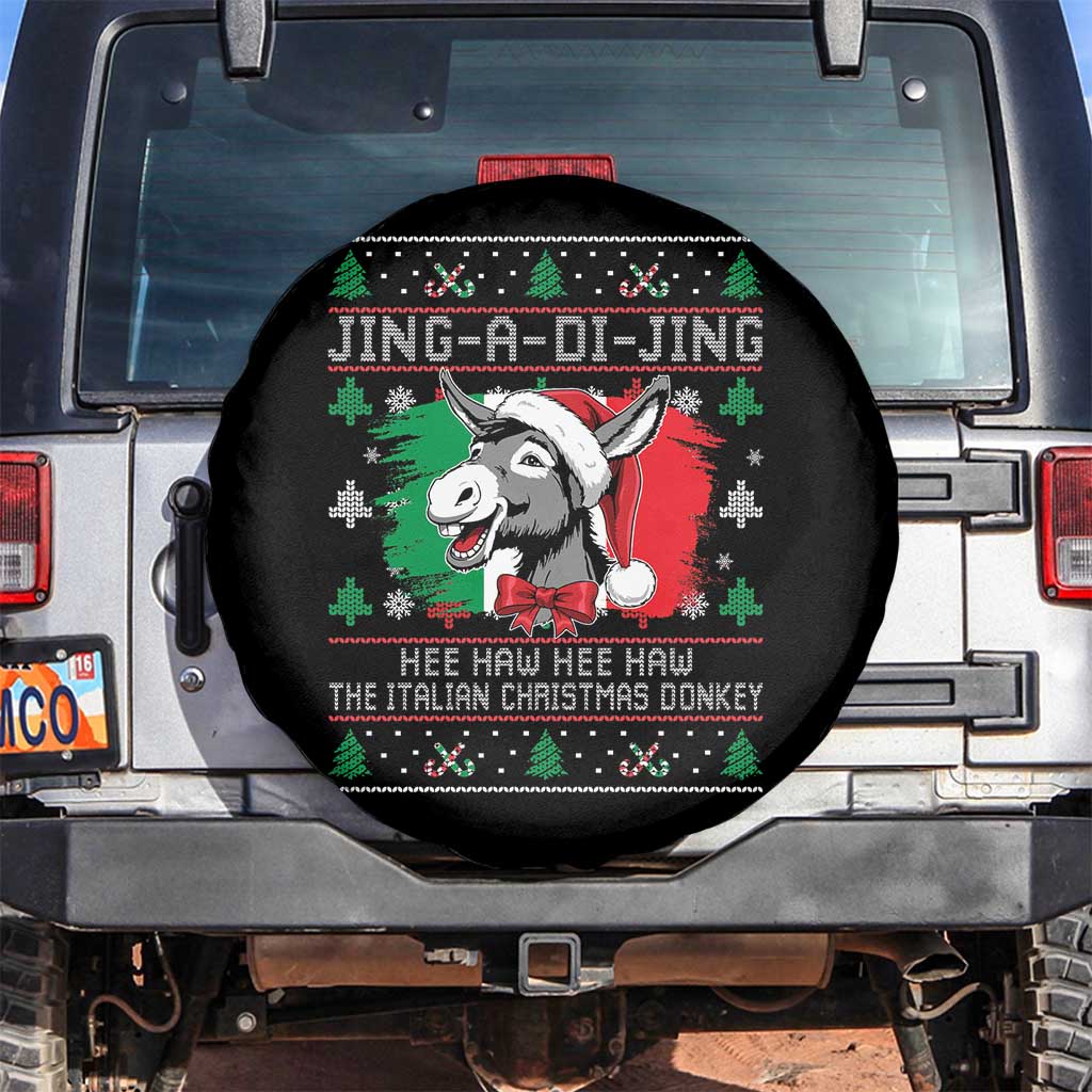 Italian Christmas Donkey Spare Tire Cover Jing a Di Jing Dominick the Ugly Christmas TS10 No hole Black Print Your Wear