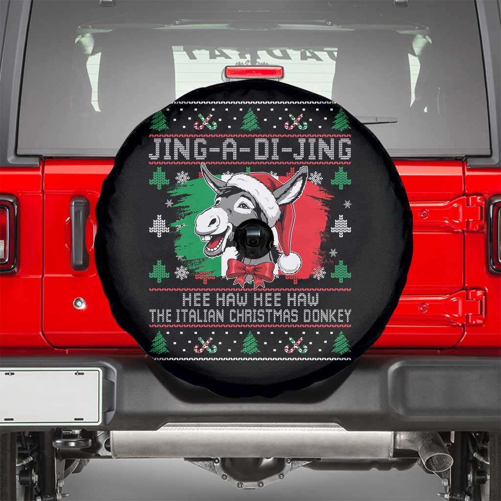 Italian Christmas Donkey Spare Tire Cover Jing a Di Jing Dominick the Ugly Christmas TS10 Black Print Your Wear