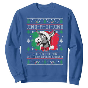 Italian Christmas Donkey Sweatshirt Jing a Di Jing Dominick the Ugly Christmas TS10 Royal Blue Print Your Wear