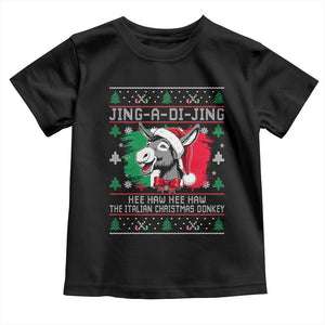 Italian Christmas Donkey Toddler T Shirt Jing a Di Jing Dominick the Ugly Christmas TS10 Black Print Your Wear
