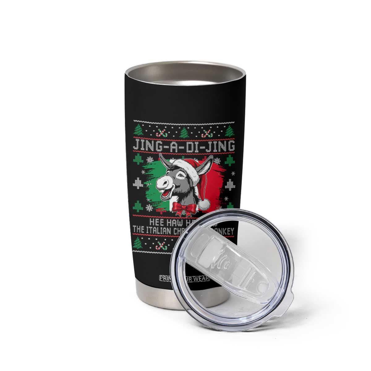 Italian Christmas Donkey Tumbler Cup Jing a Di Jing Dominick the Ugly Christmas TS10 Print Your Wear
