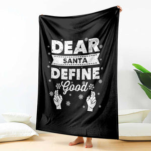 Dear Santa Christmas Throw Blanket Naughty Nice Funny Funny Family Xmas Pajamas TS10 Print Your Wear