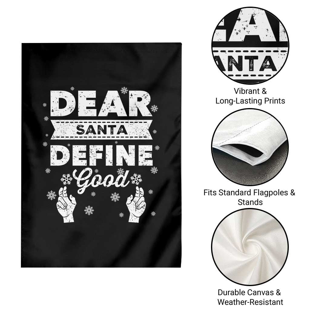 Dear Santa Christmas Garden Flag Naughty Nice Funny Funny Family Xmas Pajamas TS10 Print Your Wear