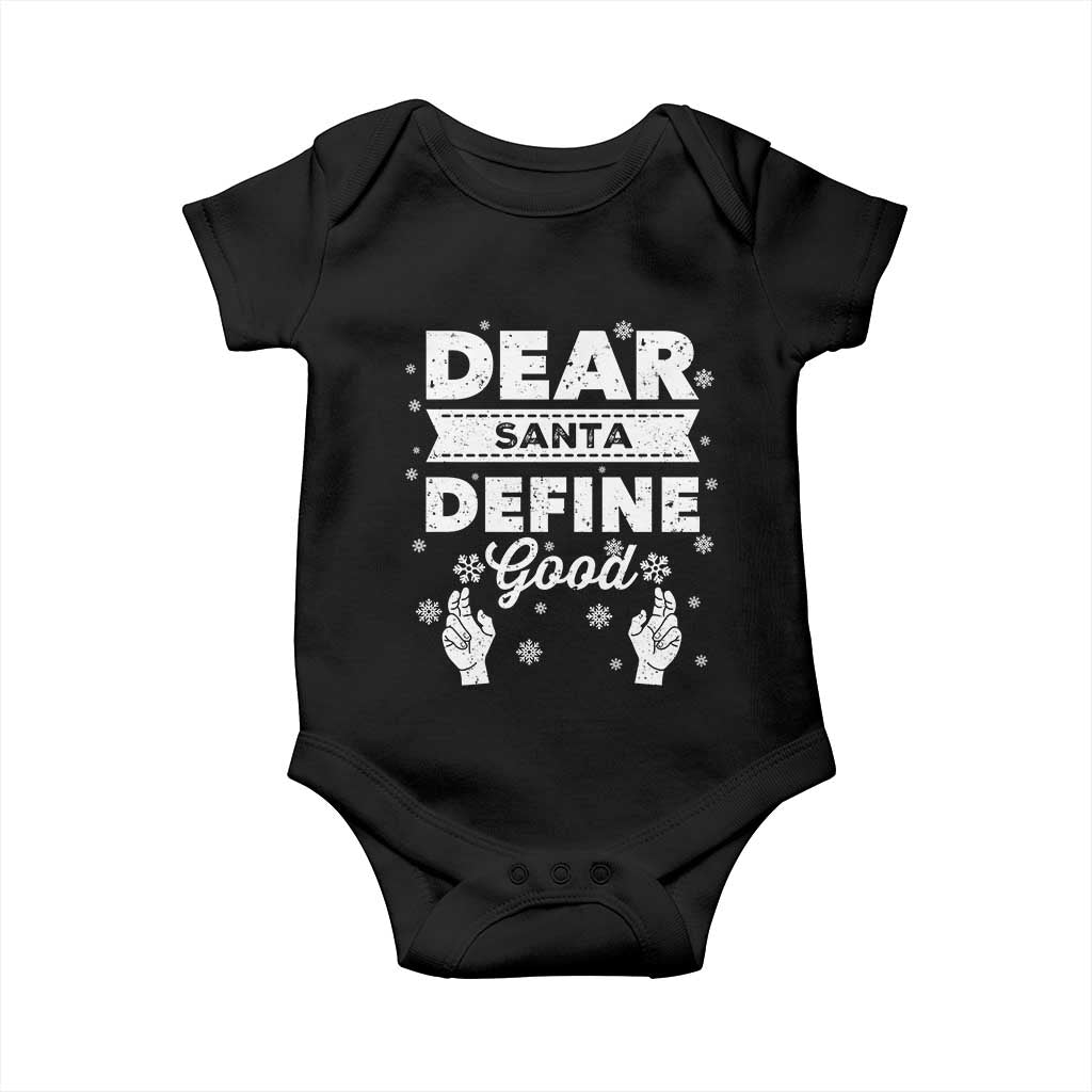 Dear Santa Christmas Baby Onesie Naughty Nice Funny Funny Family Xmas Pajamas TS10 Black Print Your Wear