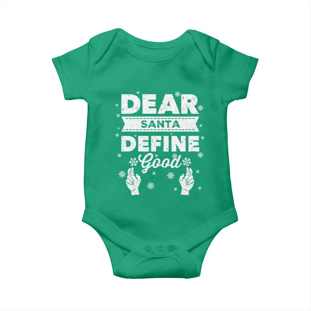 Dear Santa Christmas Baby Onesie Naughty Nice Funny Funny Family Xmas Pajamas TS10 Irish Green Print Your Wear