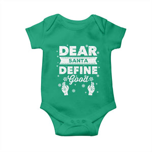 Dear Santa Christmas Baby Onesie Naughty Nice Funny Funny Family Xmas Pajamas TS10 Irish Green Print Your Wear