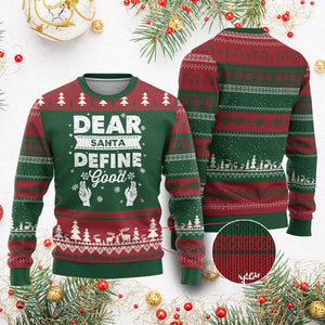Dear Santa Xmas Ugly Christmas Sweater Naughty Nice Funny Funny Family Xmas Pajamas TS10 Red Green Print Your Wear