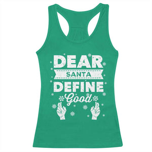Dear Santa Christmas Racerback Tank Top Naughty Nice Funny Funny Family Xmas Pajamas TS10 Irish Green Print Your Wear