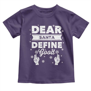 Dear Santa Christmas Toddler T Shirt Naughty Nice Funny Funny Family Xmas Pajamas TS10 Purple Print Your Wear