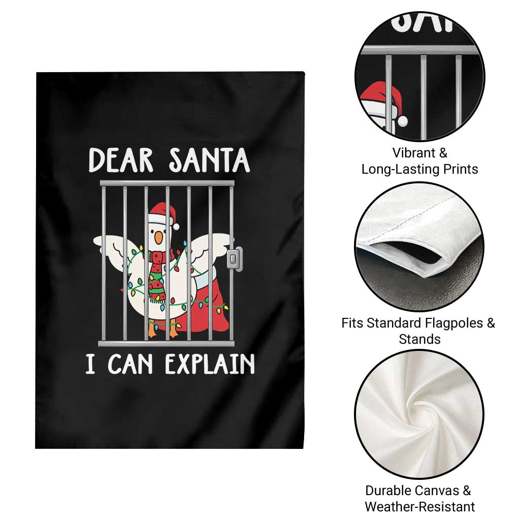 Funny Christmas Goose Garden Flag Dear Santa I Can Explain Xmas Meme TS10 Print Your Wear