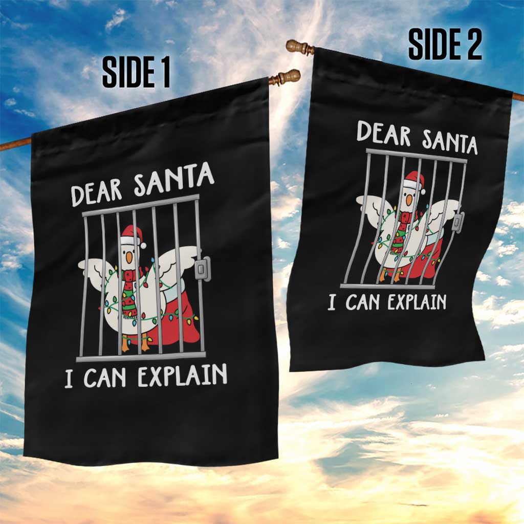 Funny Christmas Goose Garden Flag Dear Santa I Can Explain Xmas Meme TS10 Print Your Wear