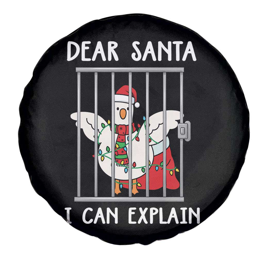 Funny Christmas Goose Spare Tire Cover Dear Santa I Can Explain Xmas Meme TS10 Print Your Wear