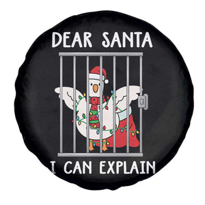 Funny Christmas Goose Spare Tire Cover Dear Santa I Can Explain Xmas Meme TS10 Print Your Wear