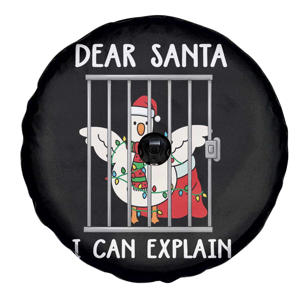 Funny Christmas Goose Spare Tire Cover Dear Santa I Can Explain Xmas Meme TS10 Print Your Wear