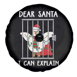 Funny Christmas Goose Spare Tire Cover Dear Santa I Can Explain Xmas Meme TS10 Print Your Wear