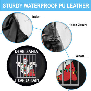 Funny Christmas Goose Spare Tire Cover Dear Santa I Can Explain Xmas Meme TS10 Print Your Wear