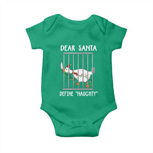 Funny Christmas Goose Baby Onesie Dear Santa Define Naughty Xmas Meme TS10 Irish Green Print Your Wear