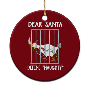 Funny Christmas Goose Ceramic Ornament Dear Santa Define Naughty Xmas Meme TS10 1pc Red Print Your Wear