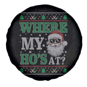 Where's My Ho At Matching Ugly Christmas Spare Tire Cover Santa Funny Couples TS10 Print Your Wear