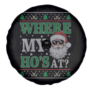 Where's My Ho At Matching Ugly Christmas Spare Tire Cover Santa Funny Couples TS10 Print Your Wear