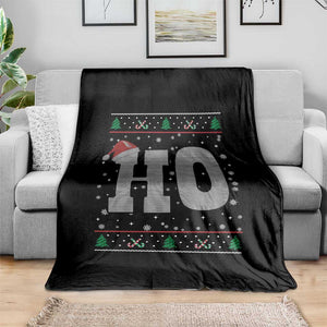 Where's My Ho At Matching Ugly Christmas Throw Blanket Ho Funny Couples TS10 Print Your Wear