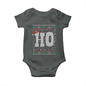 Where's My Ho At Matching Ugly Christmas Baby Onesie Ho Funny Couples TS10 Dark Heather Print Your Wear