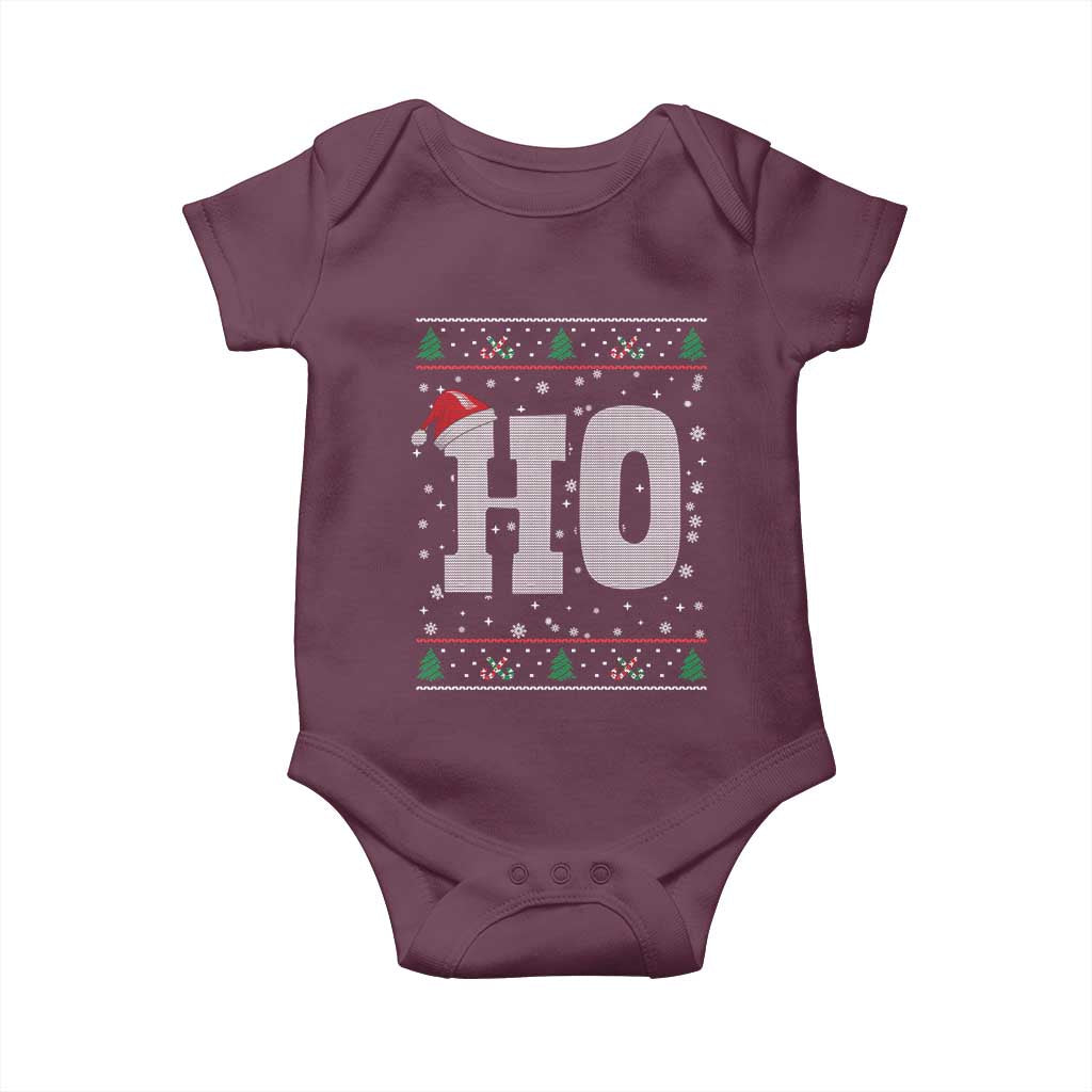 Where's My Ho At Matching Ugly Christmas Baby Onesie Ho Funny Couples TS10 Maroon Print Your Wear