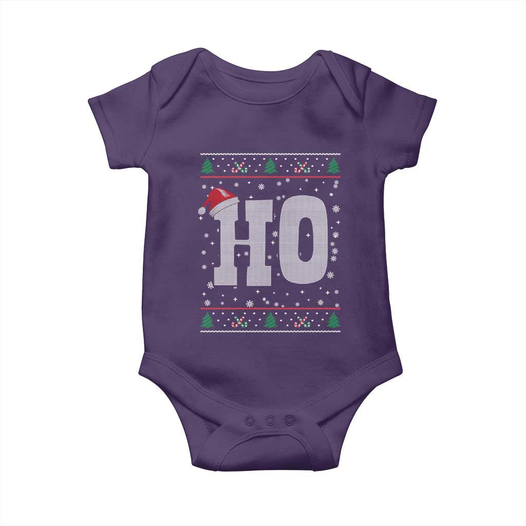 Where's My Ho At Matching Ugly Christmas Baby Onesie Ho Funny Couples TS10 Purple Print Your Wear