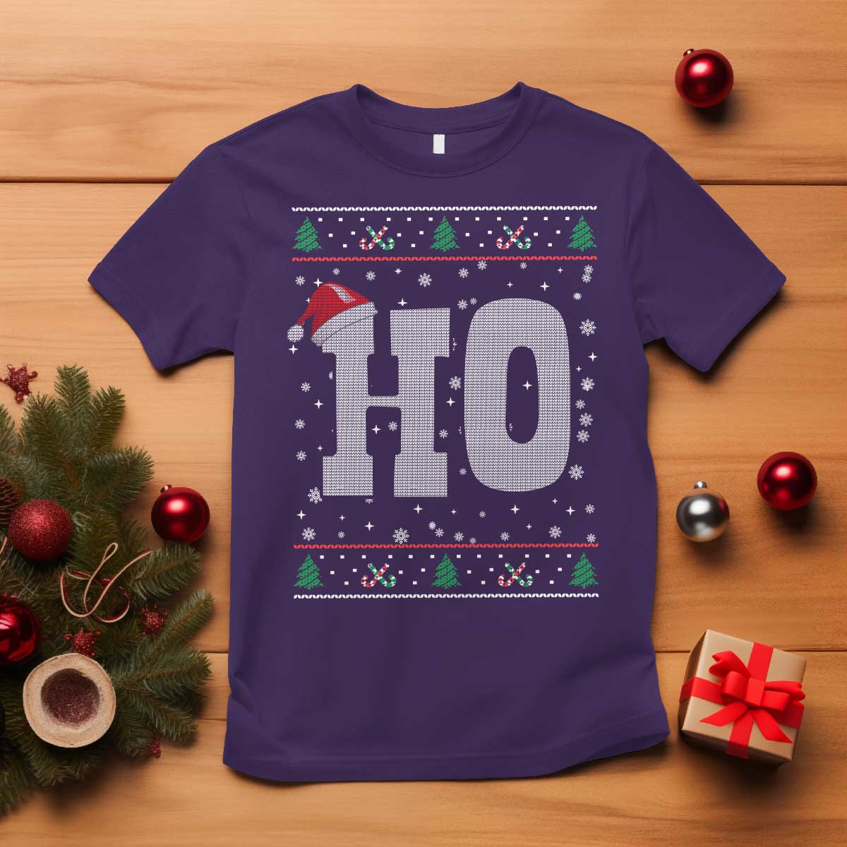 Where's My Ho At Matching Ugly Christmas T Shirt Ho Funny Couples TS10 Purple Print Your Wear