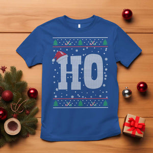 Where's My Ho At Matching Ugly Christmas T Shirt Ho Funny Couples TS10 Royal Blue Print Your Wear