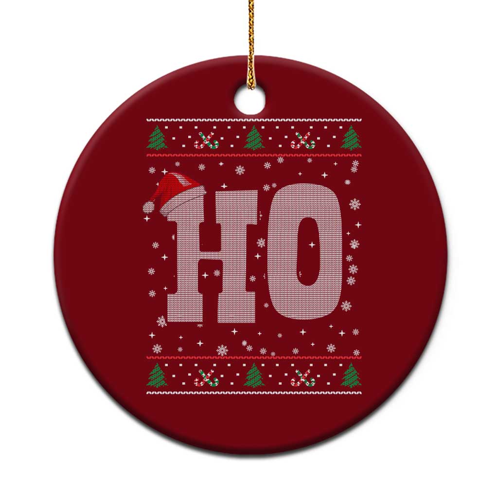Where's My Ho At Matching Ugly Christmas Ceramic Ornament Ho Funny Couples TS10 1pc Red Print Your Wear