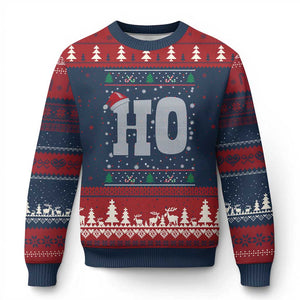 Where's My Ho At Matching Ugly Xmas Ugly Christmas Sweater Ho Funny Couples TS10 Navy Red Print Your Wear