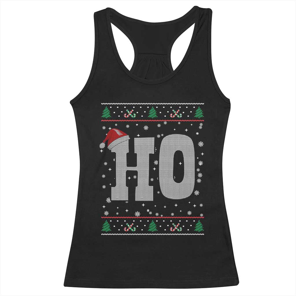 Where's My Ho At Matching Ugly Christmas Racerback Tank Top Ho Funny Couples TS10 Black Print Your Wear